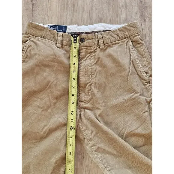 Vintage Ralph Lauren Corduroy Pants Mens 32x28 The Prospect Straight Biege